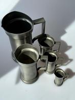 Tinnen maatbeker set (5 stuks), Antiek en Kunst, Ophalen of Verzenden