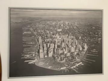 Grote zwart wit foto van de oude skyline van new york 1961.  beschikbaar voor biedingen