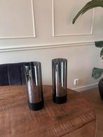 Twee tafellampen/nachtkastlampjes, Ophalen, Zo goed als nieuw, Glas, Minder dan 50 cm