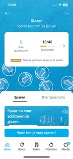 1 volle digitale slaarkaart AH glazen, Ophalen of Verzenden, Winkel, Super of Benzinepomp, Volle spaarkaart