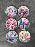 6 Houten Onderzetters Flamingo Nieuw, Ophalen of Verzenden, Nieuw, Glas of Kopje