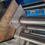 zware set RVS tafelpoten met voetplaat 71 cm hoogte, Ophalen, Gebruikt