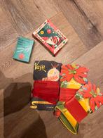 Oude kerst haakjes doosjes en lint, Ophalen of Verzenden, Gebruikt