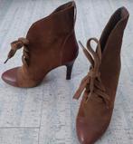 Vintage bruine suède veterlaarsjes kitten ZARA maat 38, Bruin, Lage of Enkellaarzen, Ophalen of Verzenden, Zo goed als nieuw