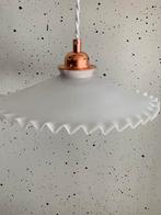 Antieke Franse Opaline Hanglamp licht beschadigd, Ophalen, Gebruikt, Glas, Minder dan 50 cm