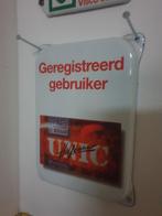 Emaille bord Moriaan Unic Halfzware Tabak, Ophalen of Verzenden, Gebruikt, Reclamebord