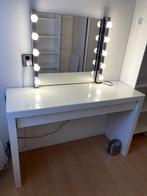 Complete opmaaktafel met spiegel + verlichting en kast, Ophalen, Gebruikt, 100 tot 125 cm, Minder dan 100 cm