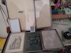 7 fotolijsten 1 met bol glas achterkant groen., Ophalen of Verzenden, Zo goed als nieuw
