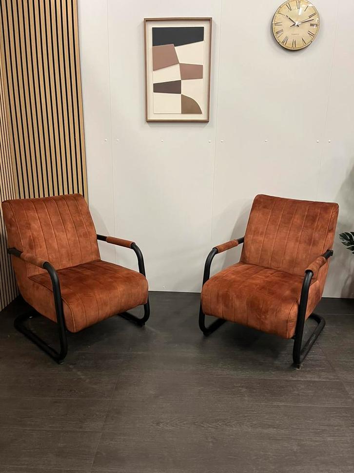 Fauteuil cognac, Huis en Inrichting, Fauteuils, Nieuw, 50 tot 75 cm, 75 tot 100 cm, Ophalen