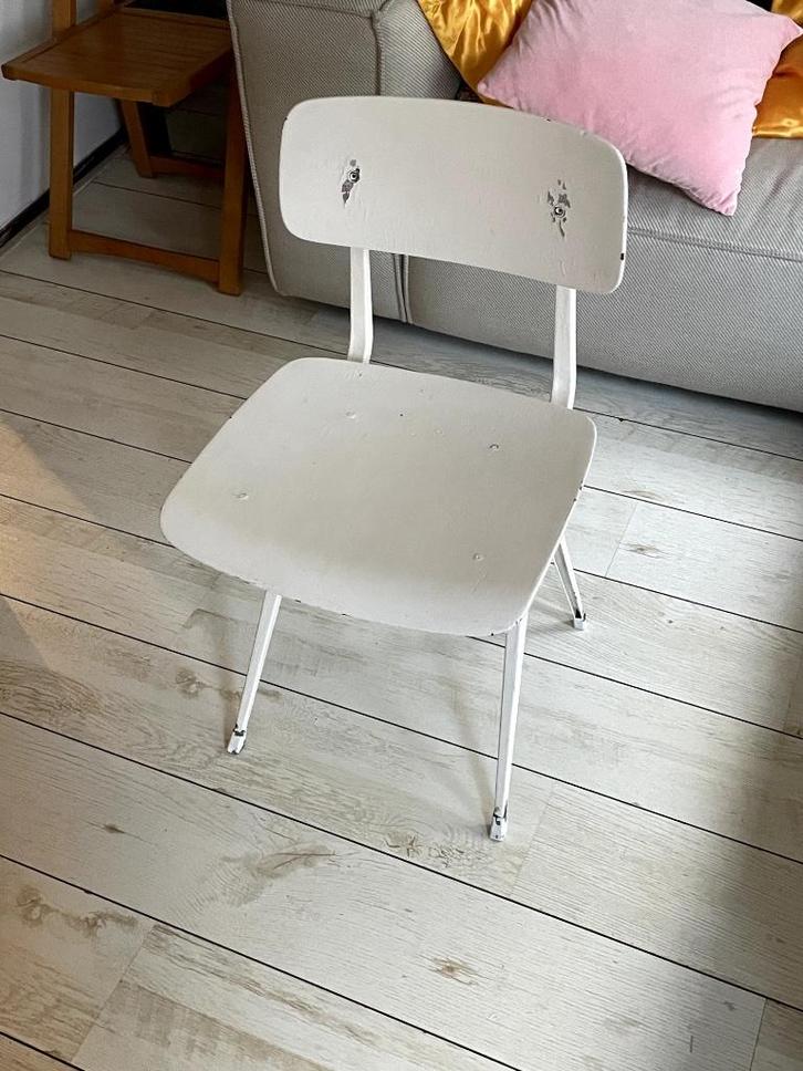 revolt friso kramer stoel, Huis en Inrichting, Stoelen, Gebruikt, Eén, Hout, Metaal, Wit, Ophalen