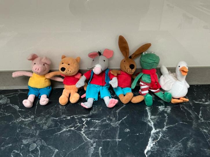 Dit zie je niet veel: Complete set knuffels kikker 20 cm!!, Kinderen en Baby's, Speelgoed | Knuffels en Pluche, Zo goed als nieuw