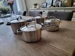 RVS Pannenset - Zo goed als nieuw, Huis en Inrichting, Keuken | Potten en Pannen, Pannenset, Ophalen of Verzenden, Zo goed als nieuw