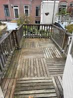 Houten Dakterras tegels en hekwerk, Ophalen, Gebruikt, Hout