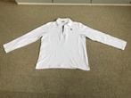 Poloshirt lange mouw Maat L 100% katoen slim fit, Maat 52/54 (L), Wit, Ophalen of Verzenden, Zo goed als nieuw