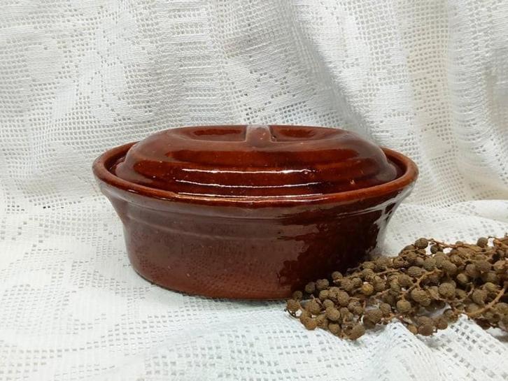 Stoere Franse terrine, ovenschaal,  paté vorm, Antiek en Kunst, Antiek | Keramiek en Aardewerk, Ophalen of Verzenden