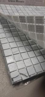 Mozaïektegel Glas ‐ Wit Gemarmerd ‐ 1m² | Glas Mozaïekmatjes, Overige materialen, Overige typen, Ophalen of Verzenden, Zo goed als nieuw