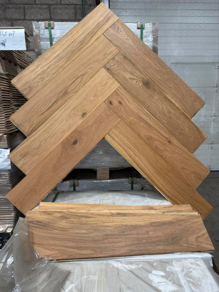 Eiken vloer visgraat 15 cm breed 75 cm lang NIEUW, Doe-het-zelf en Verbouw, Vloerdelen en Plavuizen, Nieuw, Vloerdelen of -planken