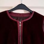 Indies burgundy red faux fur blazer met rits mt XS-S 47720, Kleding | Dames, Jasjes, Kostuums en Pakken, ., Indies, Ophalen of Verzenden
