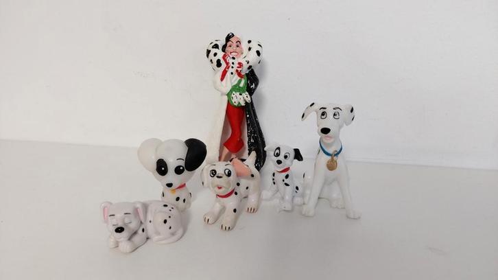 Cruella en dalmatiers Disney, Verzamelen, Poppetjes en Figuurtjes, Zo goed als nieuw, Ophalen of Verzenden