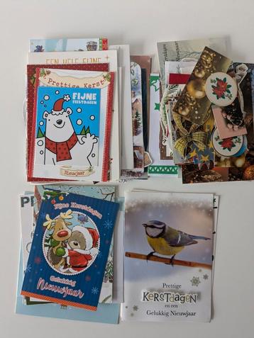 Gratis! oude (gebruikte) kerstkaarten, kerstknutselen beschikbaar voor biedingen