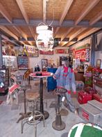 Budweiser biljart globe lamp, Verzamelen, Ophalen, Gebruikt, Reclamebord, Plaat of Schild, Overige merken