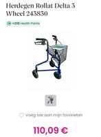 Rollator 3 wielen met mandje en dienbladje, Diversen, Zo goed als nieuw, Ophalen