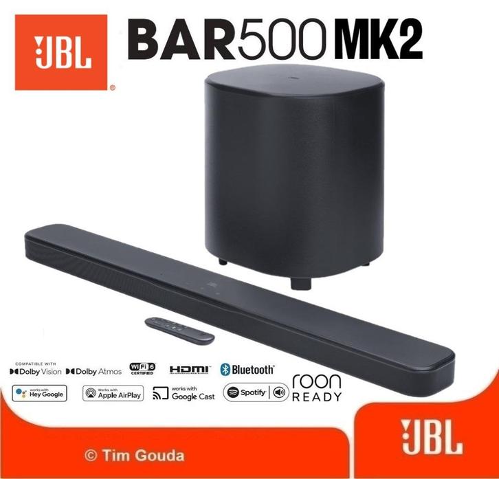 ✅ JBL BAR 500 MK2 Soundbar - NIEUW, Audio, Tv en Foto, Soundbars, Nieuw, Bluetooth, Met externe subwoofer, Ophalen of Verzenden
