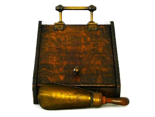 Kolenbak / Houtbak / Pelletbak van ca. 1910 met schepje, Antiek en Kunst, Curiosa en Brocante, Ophalen of Verzenden