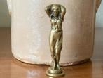 Antieke Art Nouveau lakstempel van messing, vrouwenfiguur, Antiek en Kunst, Ophalen of Verzenden