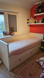 Ikea Hemnes Bed - Wit - Eenpersoons, Huis en Inrichting, Slaapkamer | Bedden, Gebruikt, 90 cm, Eenpersoons, Wit