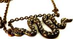 Vintage mooie grote messing cobra Snake slang ketting hanger, Sieraden, Tassen en Uiterlijk, Kettingen, Verzenden, Zo goed als nieuw