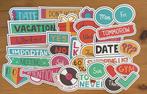 Planner agenda, bulletjournal, dagboek junk stickers, Verzenden, Nieuw, Meerdere stickers