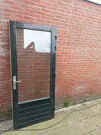 Hardhouten achterdeur 93x210cm b.h55cm dubbel glas, 80 tot 100 cm, Ophalen of Verzenden, 200 tot 215 cm, Glas