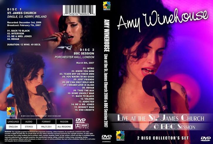 Amy Winehouse live st. James church & BBC session 2006/2007, Cd's en Dvd's, Dvd's | Muziek en Concerten, Zo goed als nieuw, Muziek en Concerten