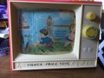 Vintge Fisher Price opwind TV, Ophalen of Verzenden, Gebruikt, Speelset, Met geluid