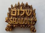 Vtg Judaica messing brief/servethouder "SHALOM", Verzenden, Koper