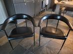 Twee Fasem P40 Stoelen - Italiaans Design, Ophalen, Gebruikt, Twee, Zwart