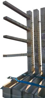 6x Zware draagarmstelling staanders met veel armen L=120cm., Zakelijke goederen, Kantoor en Winkelinrichting | Magazijn, Stelling en Opslag