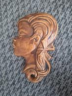 Vintage Meisjeshoofd Wanddecoratie, Antiek en Kunst, Ophalen of Verzenden