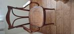 Klassieke houten stoel met gevlochten zitgedeelte., Ophalen, Gebruikt, Bruin, Eén