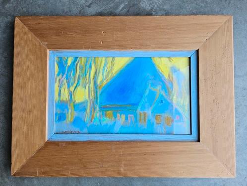 Expressionistisch schilderij gemengde techniek Wim Jaarsveld, Antiek en Kunst, Kunst | Schilderijen | Klassiek, Ophalen