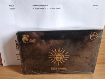 2025 Crypto Stamp 4 HELIOS crypto postzegel Gold Edition. beschikbaar voor biedingen