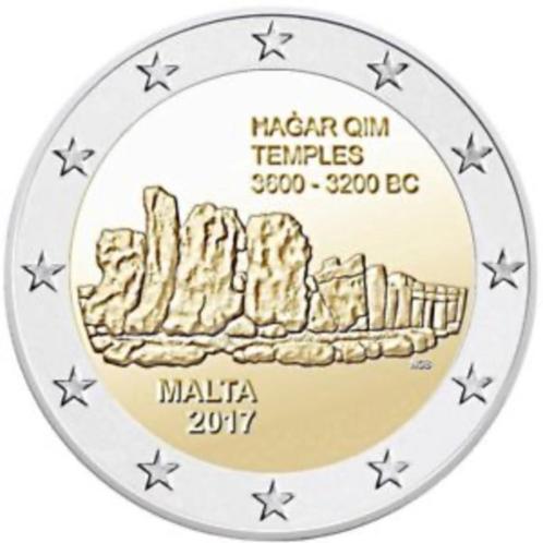 2 euro Malta “Hagar Qim Tempels’’ UNC 2017, Postzegels en Munten, Munten | Europa | Euromunten, Losse munt, 2 euro, Malta, Verzenden
