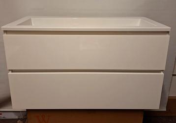 Badkamermeubel 100x46 cm hoogglans wit (Nieuw) beschikbaar voor biedingen