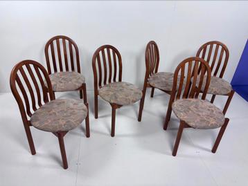 6 x Vintage stoelen eetkamerstoelen teak deens  koefoed beschikbaar voor biedingen