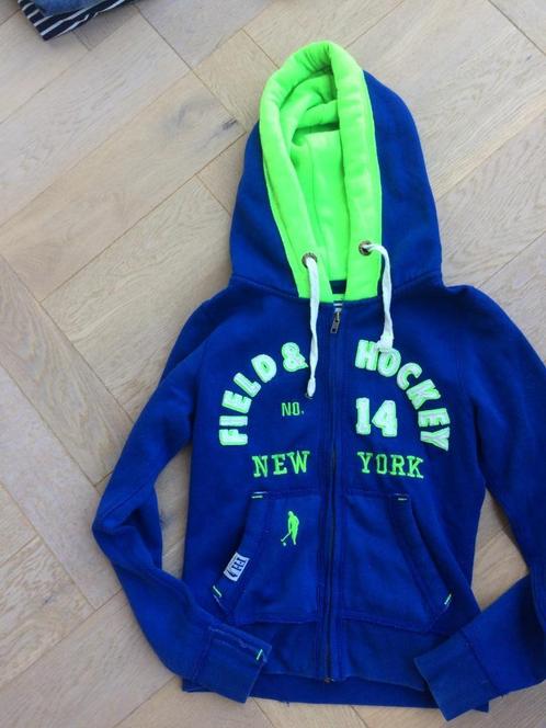 Leuk blauw vest - zipper hoodie Field & Hockey maat 152, Kinderen en Baby's, Kinderkleding | Maat 152, Gebruikt, Jongen, Trui of Vest