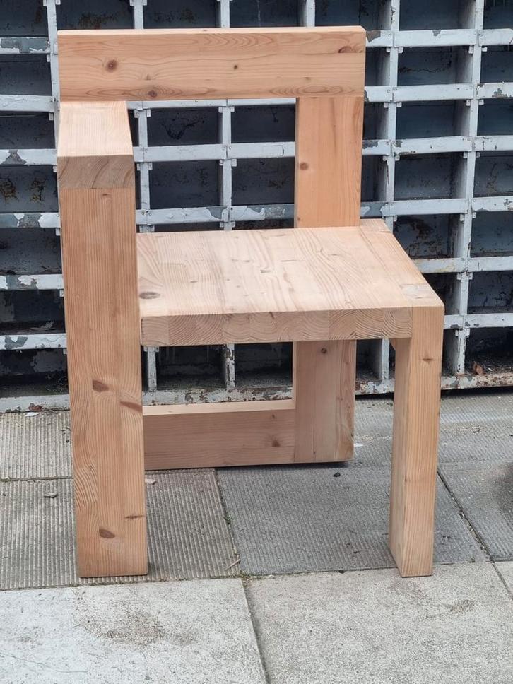 Rietveld Steltman Stoel - Vergroot Model - normale zithoogte, Huis en Inrichting, Stoelen, Zo goed als nieuw, Eén, Hout, Bruin