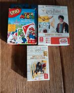 Uno & Harry Potter Spelletjes - Zo goed als nieuw, Drie of vier spelers, Ophalen of Verzenden, Zo goed als nieuw, Harry potter en super Mario