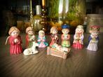 Kerststal Set 9 figuren antiek vintage porselein religie, Antiek en Kunst, Curiosa en Brocante, Verzenden