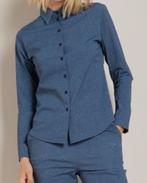 Travel jeans dessin blouse, Kleding | Dames, Blouses en Tunieken, Ophalen of Verzenden, Zo goed als nieuw, Maat 38/40 (M), Blauw